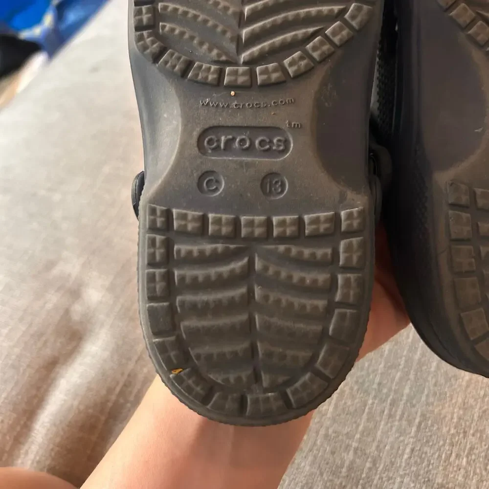 Crocs Baya Clogs Navy Blue Youth C13 Slip On Comfort Shoes